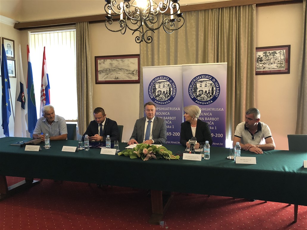 Potpisivanje ugovora energetske obnove i korištenja  obnovljivih izvora energije u zgradama Neuropsihijatrijske bolnice dr. Ivan Barbot Popovača 