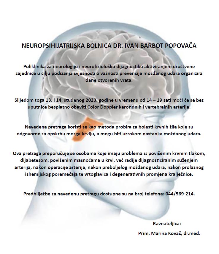 OBILJEŽAVANJE SVJETSKOG DANA MOŽDANOG UDARA