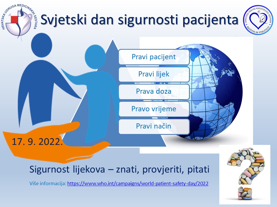17. RUJNA SVJETSKI DAN SIGURNOSTI PACIJENATA