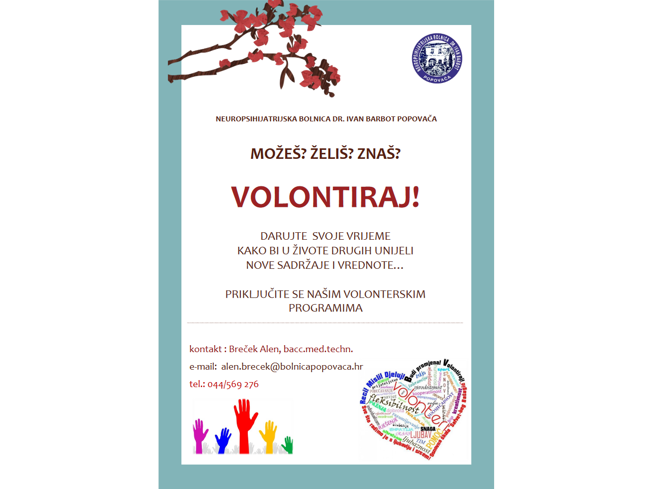 Možeš? Želiš? Znaš? VOLONTIRAJ!