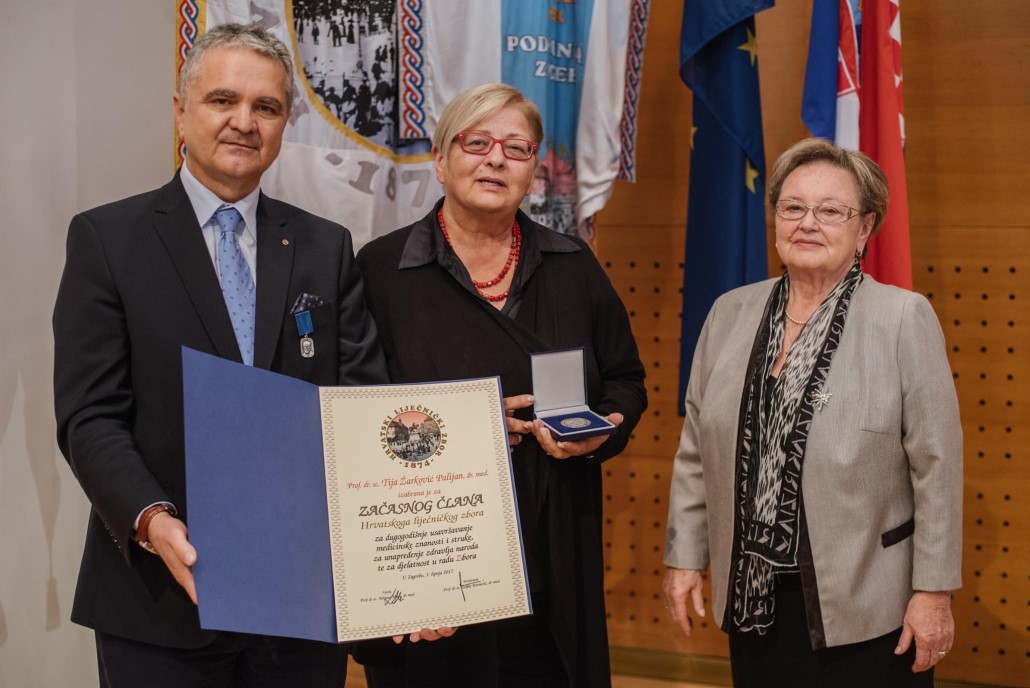 Prof. dr.sc. Tiji Žarković Palijan, dr.med. dodijeljeno odličje za začasnog člana Hrvatskog liječničkog zbora